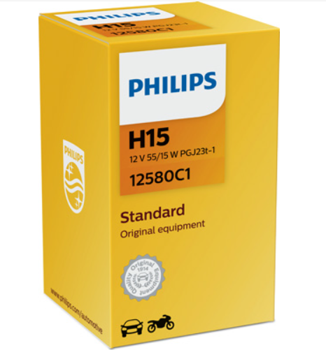 Автомобiльна лампа: 12 [В] H15, 15/55W, PGJ23t-1