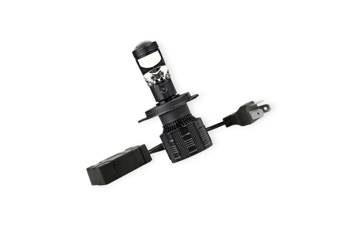 лампа LED с линзой H4 12V-24V  60W EUROTUN NL19 10000L 6000К CAN BUS радиатор с вентилят.