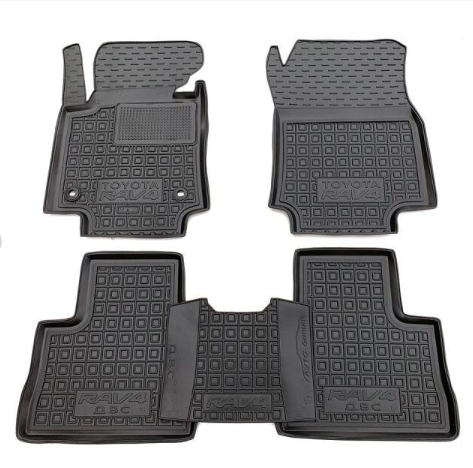 коврики салона Toyota Rav 4 2018-> (ДВС МКП) борт 2,5см, с перемычкой