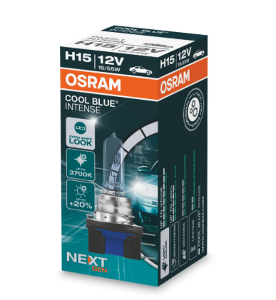 лампа H15 12V 15/55W OSRAM Cool Blue Next Geen +100% 5000K
