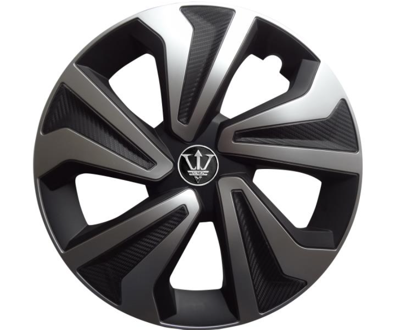 Колісні ковпаки EVO KANGO 15 ", сріблясто-чорний - комплект 4 шт.