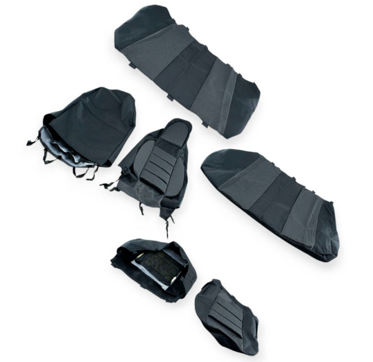 чехлы салона ЗАЗ Славута, Таврия Нова "пилот" серые  комбинированые