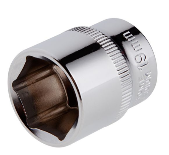 головка торцевая шестигранная 3/8"  19 мм CrV ET-0419 - зображення 3