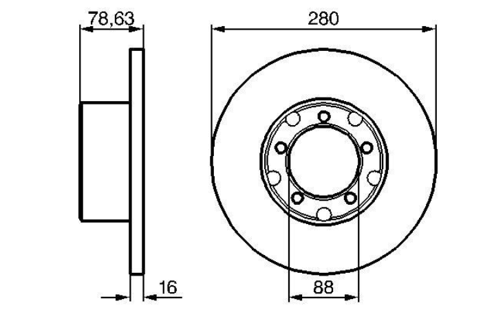 Гальмівний диск 0986478201 - зображення 2