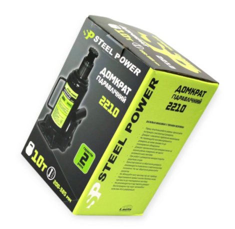 домкрат гидравл. 10Т 200-385мм  (коробка) Steel Power