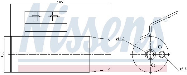 Осушувач DODGE CARAVAN(96-)2.4 i (+)[OE 4682592] 95124 - зображення 2