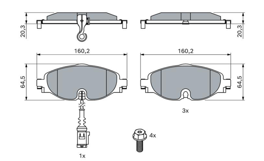 Гальмівні колодки дискові 0986494660 - зображення 3