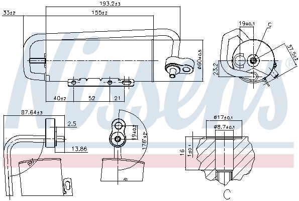 Осушувач FT CROMA(05-)1.8 i 16V(+)[OE 1848 044]