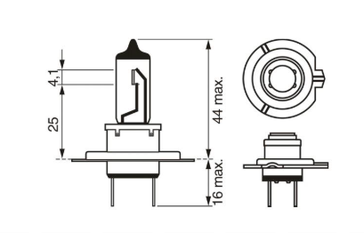 Автомобiльна лампа H7 dayTime12V sB 1 987 301 057 - зображення 3