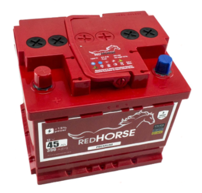Аккумулятор Red Horse  45Ач 390А premium (L1) (0) Евро прав +