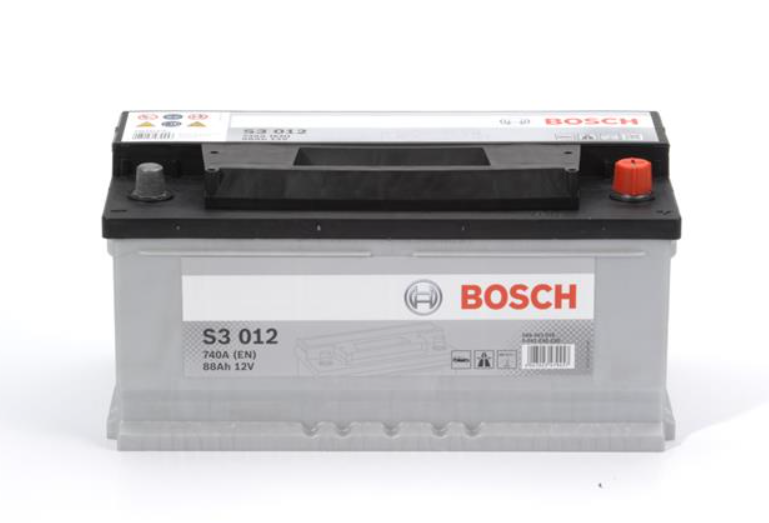 Аккумулятор Bosch S3, 88Ah, En740, правый "+" 353x175x175 (ДхШхВ)