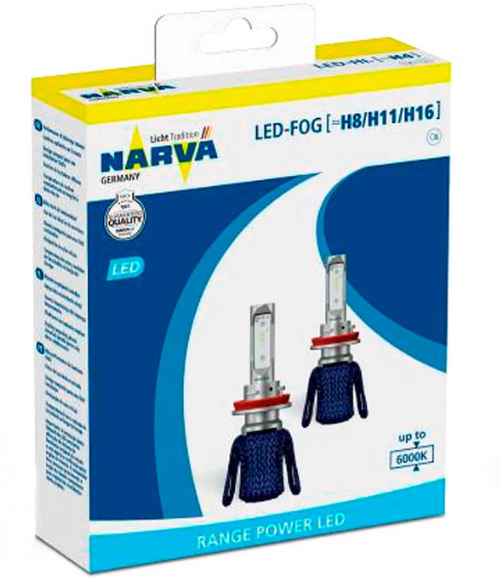лампа LED-FOG H8/H11/H16 12V 16W NARVA +обманка