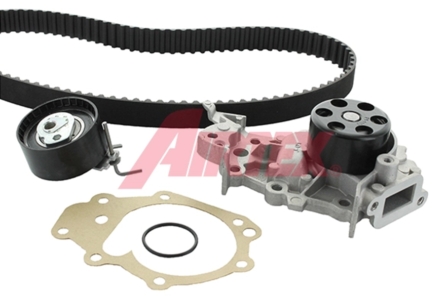 ремкомплект ГРМ (ремень+ролики+помпа) Renault Kangoo, Clio, Sandero II 1.2 16V 01->  D4F (AIRTEX)