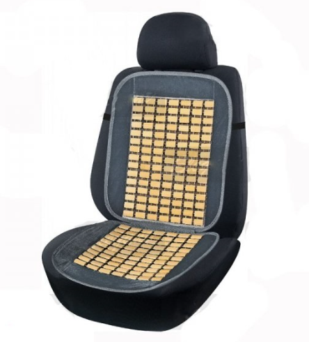 накидка на сиденье Elegant  плоская массажная косточка 44х 94см серая