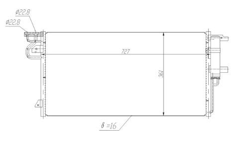 радиатор кондиционера Ford Focus, Kuga, Transit Connect 10->  (HART)