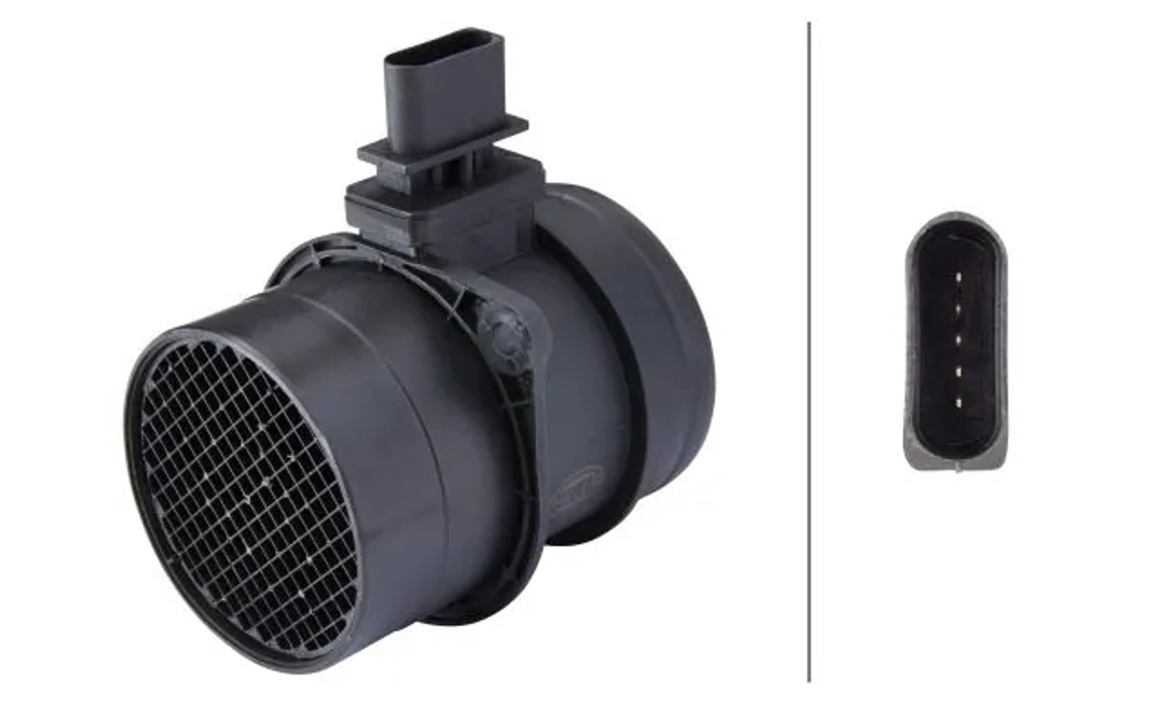 расходомер воздуха Audi A4, A6, Q5, VW Golf, Passat, Transporter 2.0-2.5Tdi (03-15)  (HELLA)