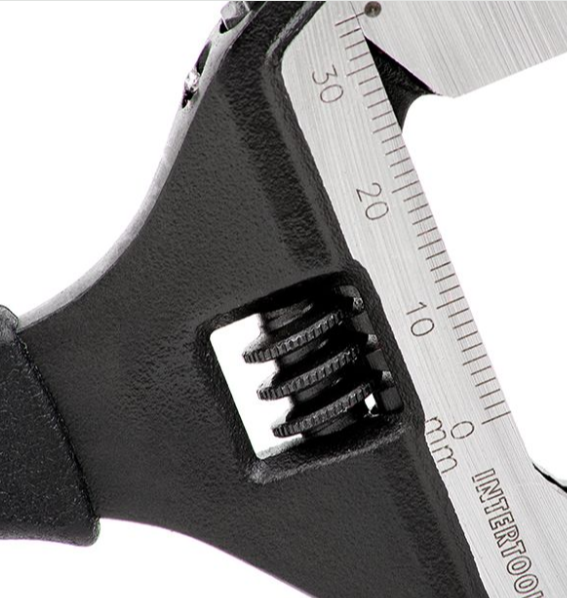 ключ разводной 150 мм резиновая ручка, узкая головка, удлиненные губки, увеличенный захват 0-34мм XT-0040 - зображення 3