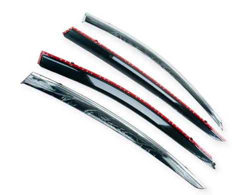 ветровик Mazda 6 сед 2012->  (скотч) TopVisor  c хром молдингом