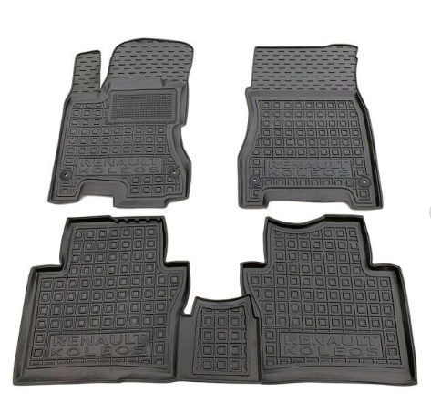 коврики салона Renault Koleos 2008-2016 борт 2,5см, с перемычкой