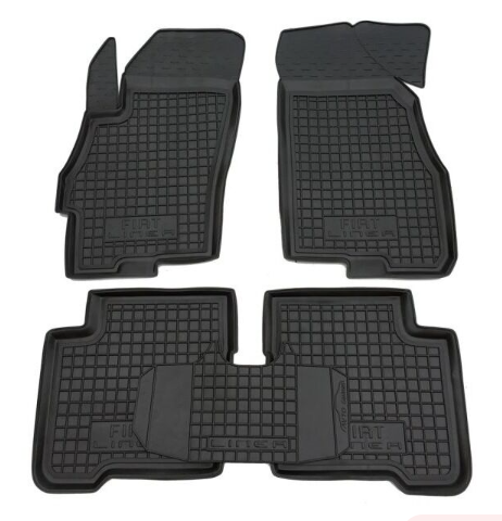 коврики салона Fiat Linea 2007-2018 борт 2,5см, с перемычкой