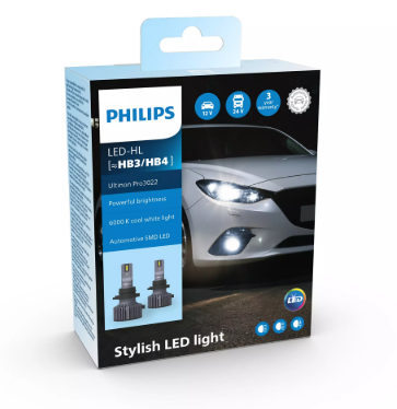 лампа LED HB3/HB4 12V-24V 20W PHILIPS 6000K +100% CAN BUS радіатор із вентилят.