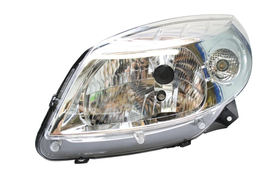 Фара ліва  H4, хром. рамка, мех./елек. [DEPO]