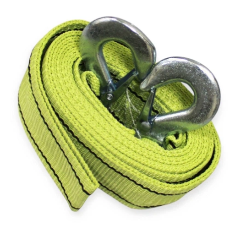 трос буксир. лента   3 т х 4,5м х 60мм крюк/салат/кулек/полипропилен Steel Power
