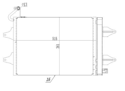 радиатор кондиционера Skoda Fabia, Roomster 99->  (HART)