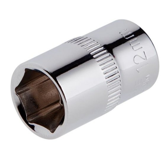 головка торцевая шестигранная 3/8"  12 мм CrV