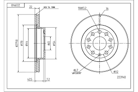 диск тормозной пер. VW Caddy III, Golf 5, Jetta III (280mmx22mm)  (HART)