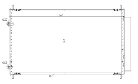 радиатор кондиционера Toyota Corolla, Yaris 10->  (HART)