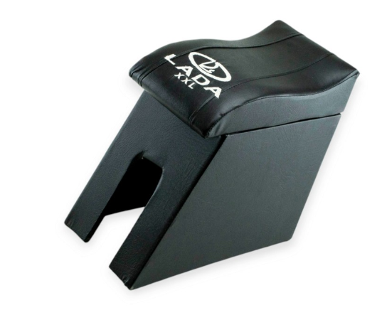 подлокотник ВАЗ  XXL под иномар. сиденье 20см  черный  с вышивкой (кожзам)  NEW с изгибом