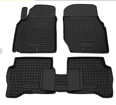 коврики салона Nissan Almera 1995-> борт 2,5см, с перемычкой