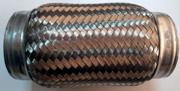 гофра 90х200  3-х слойная (CarLine) интерлок, флянец нерж.