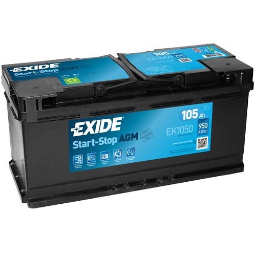 Аккумулятор EXIDE AGM-105Ah| EN 950 | 392x175x190 (ДхШхВ)