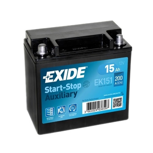 Аккумулятор EXIDE AGM-15Ah | EN 200 | 150x90x145 (ДхШхВ)