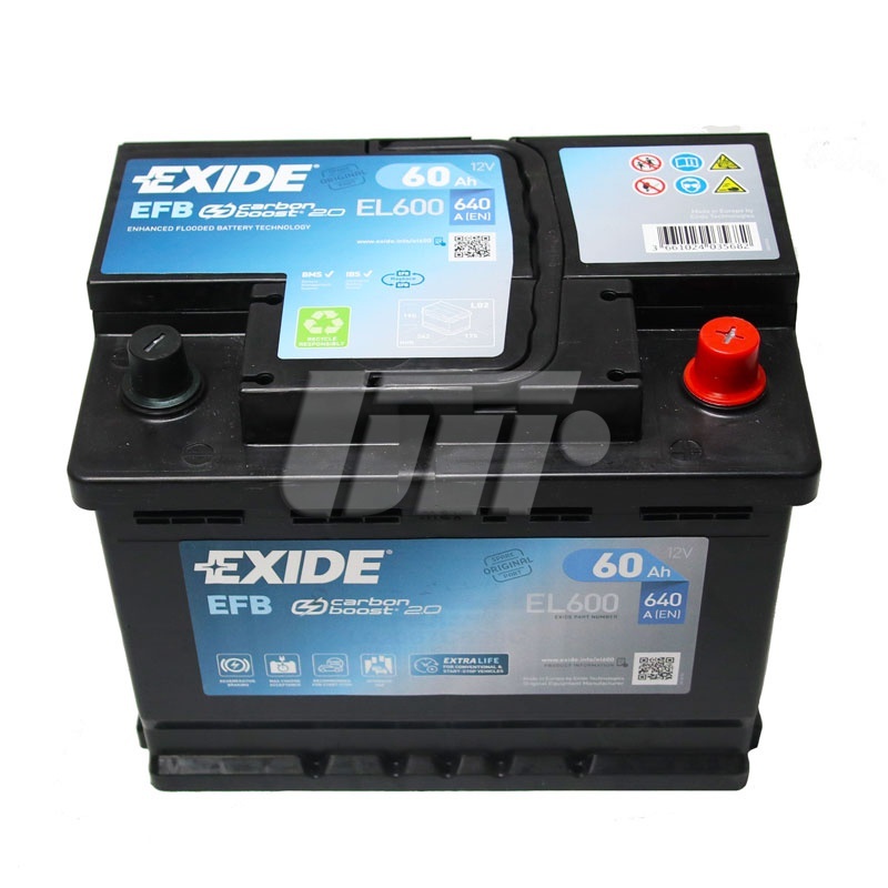 Аккумулятор EXIDE EFB-60Ah| EN 530 | 242x175x190 (ДхШхВ)