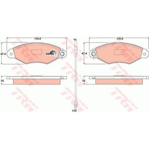 Гальмівні колодки GDB1402 - зображення 2