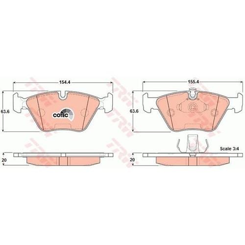 Гальмівні колодки GDB1404 - зображення 2