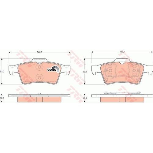 Гальмівні колодки GDB1469 - зображення 2