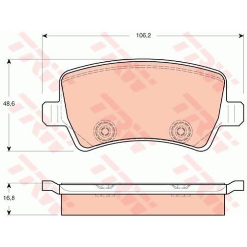 Гальмівні колодки GDB1685 - зображення 2