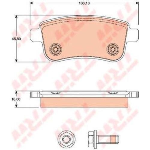 Гальмівні колодки GDB1791 - зображення 2