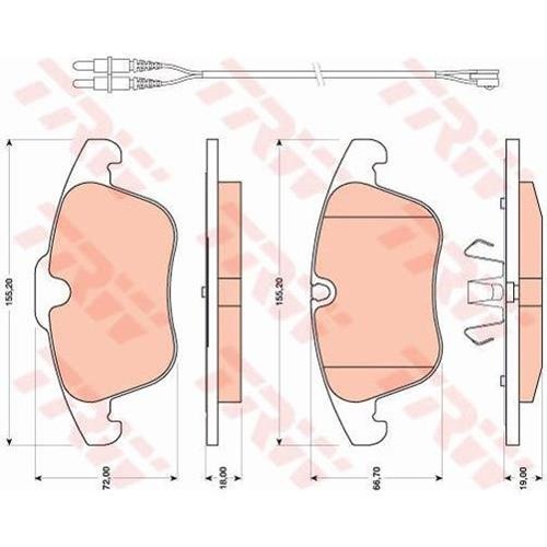 Гальмівні колодки GDB1818 - зображення 2