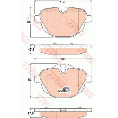 Гальмівні колодки GDB1840 - зображення 2