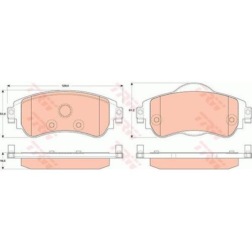 Гальмівні колодки GDB1917 - зображення 2