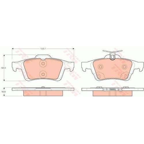 Гальмівні колодки GDB1938 - зображення 2