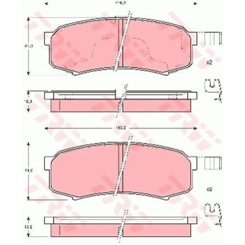 Гальмівні колодки GDB3110 - зображення 2