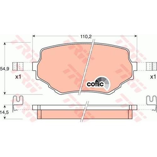 Гальмівні колодки GDB3132 - зображення 2