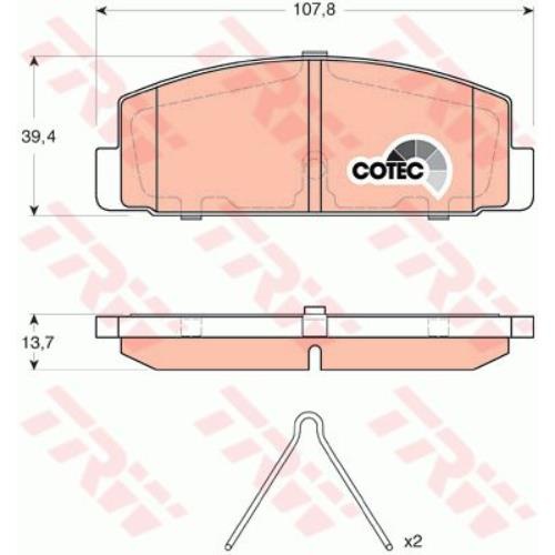 Гальмівні колодки GDB3311 - зображення 2