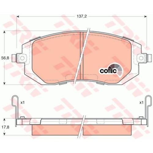 Гальмівні колодки GDB3328 - зображення 2